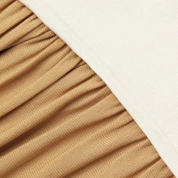 ANTHRO | $348 Solid & Striped Soglio Halter Mixed Media Contrast Maxi Dress - Picture 11 of 11